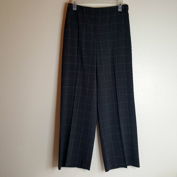 ARMANI COLLEZIONI grey window pain pants size 0 - Picture 2 of 7